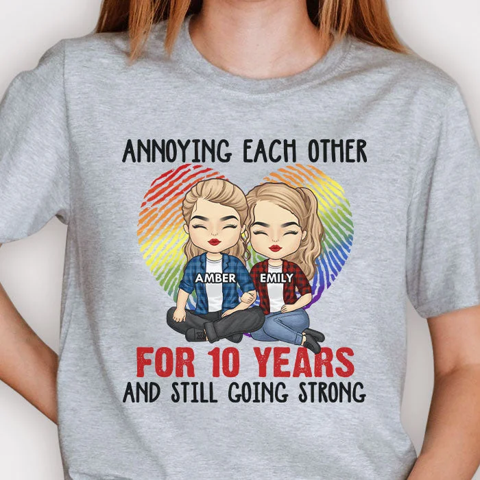 Annoying Each Other LGBTQ+ Couples - Personalized Unisex T-shirt - Gift For Couples