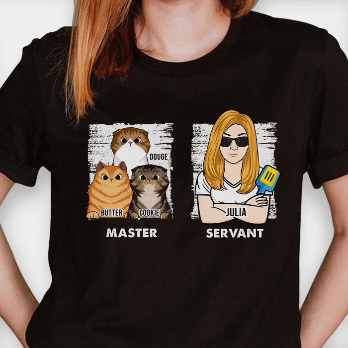 Cat Master & Human Servant - Gift for Cat Lovers - Personalized Unisex T-Shirt, Hoodie