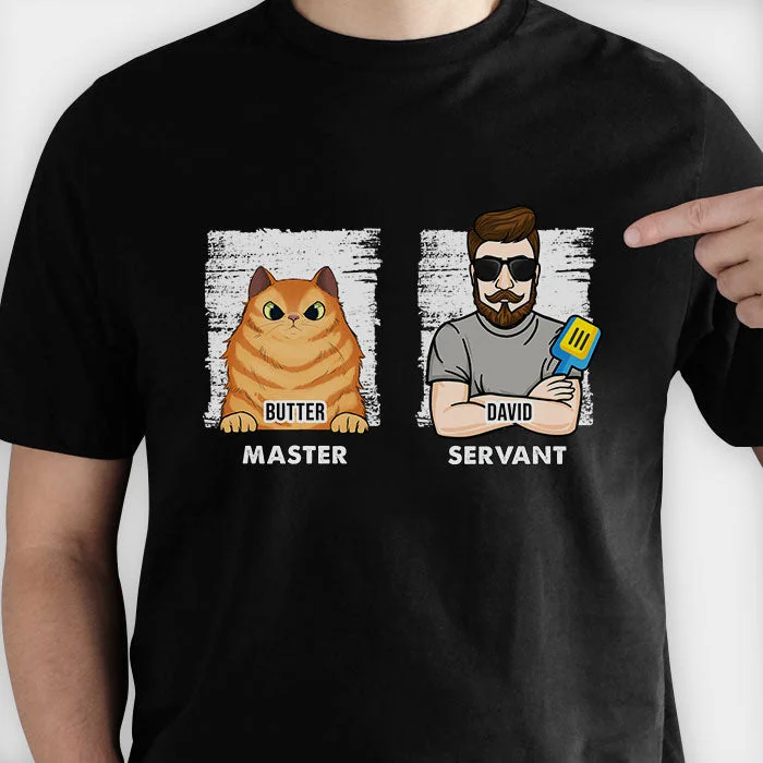 Cat Master & Human Servant - Gift for Cat Lovers - Personalized Unisex T-Shirt, Hoodie