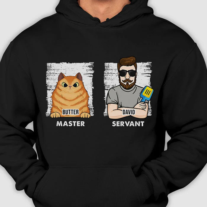 Cat Master & Human Servant - Gift for Cat Lovers - Personalized Unisex T-Shirt, Hoodie