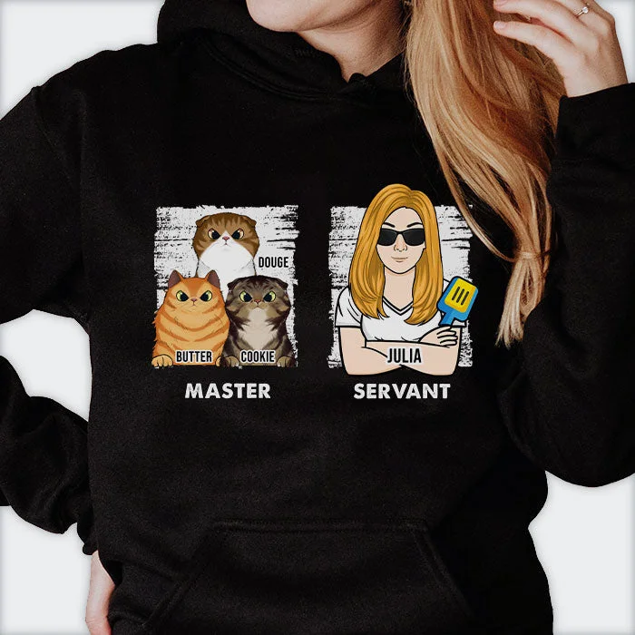 Cat Master & Human Servant - Gift for Cat Lovers - Personalized Unisex T-Shirt, Hoodie