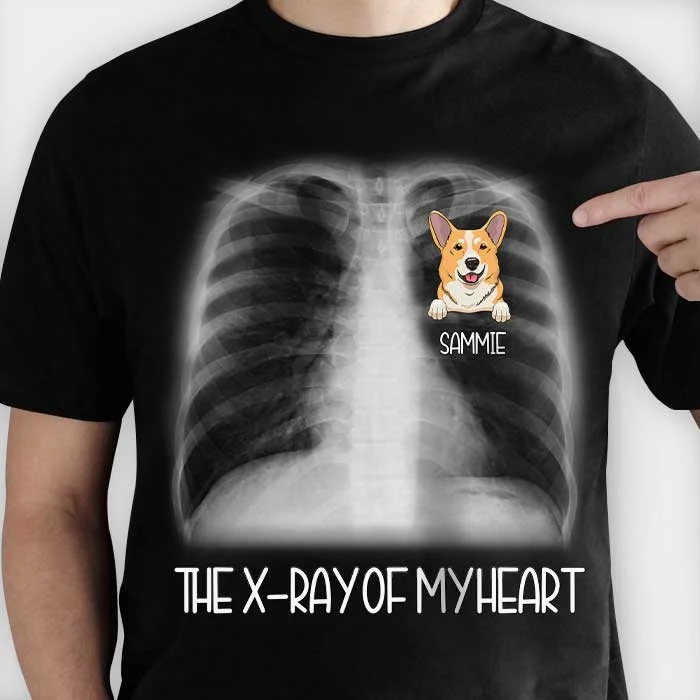 Dog - X-ray Of My Heart - Funny Personalized Dog T-shirt