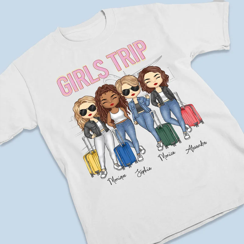 Girls Trip Cheaper Than Therapy - Bestie Personalized Custom Unisex T-shirt - Summer Vacation, Gift For Bestie, BFF, Sisters