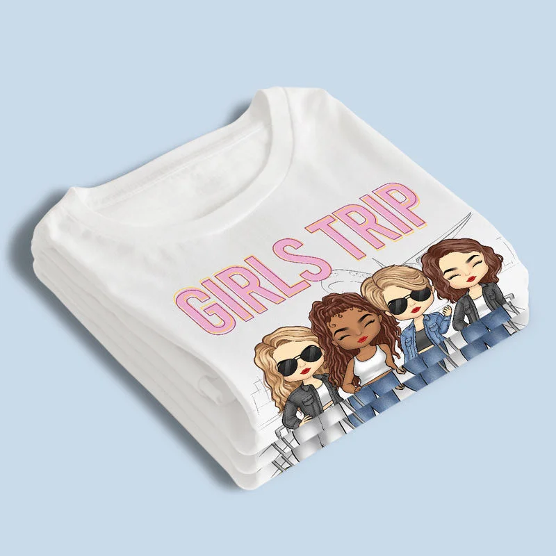 Girls Trip Cheaper Than Therapy - Bestie Personalized Custom Unisex T-shirt - Summer Vacation, Gift For Bestie, BFF, Sisters