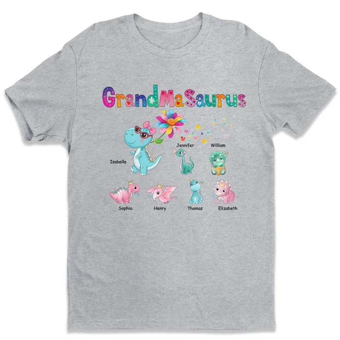 Grandmasaurus & Lil' Cuties - Family Personalized Custom Unisex T-shirt, Hoodie, Sweatshirt - Mother's Day, Birthday Gift For Mom, Grandma