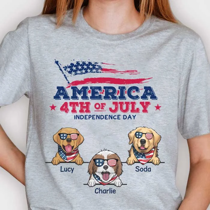 Happy Independence Day America - Gift For 4th Of July - Personalized Unisex T-Shirt