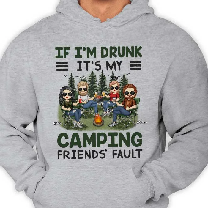 It's My Camping Friend's Fault - Personalized Unisex T-shirt, Hoodie - Gift For Camping Lovers, Gift For Bestie