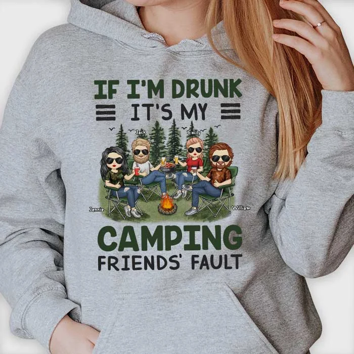 It's My Camping Friend's Fault - Personalized Unisex T-shirt, Hoodie - Gift For Camping Lovers, Gift For Bestie