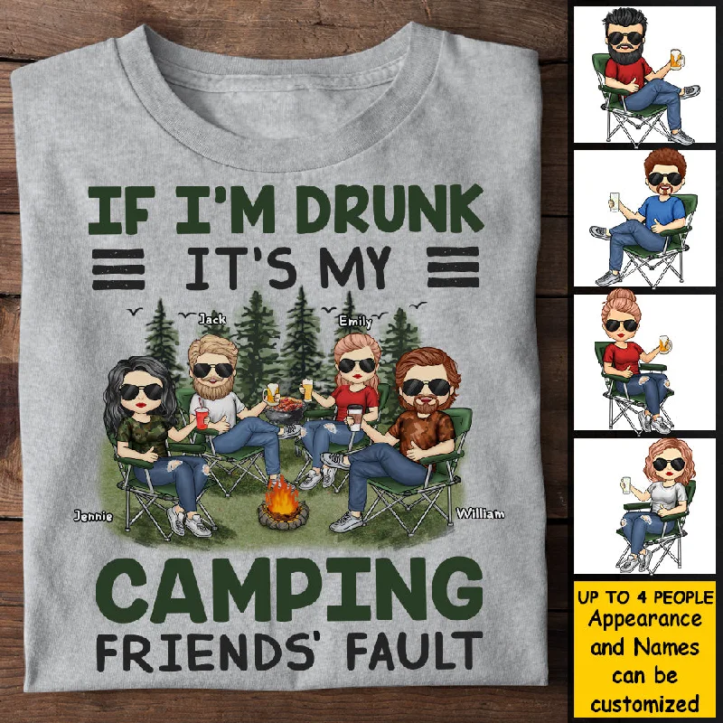 It's My Camping Friend's Fault - Personalized Unisex T-shirt, Hoodie - Gift For Camping Lovers, Gift For Bestie