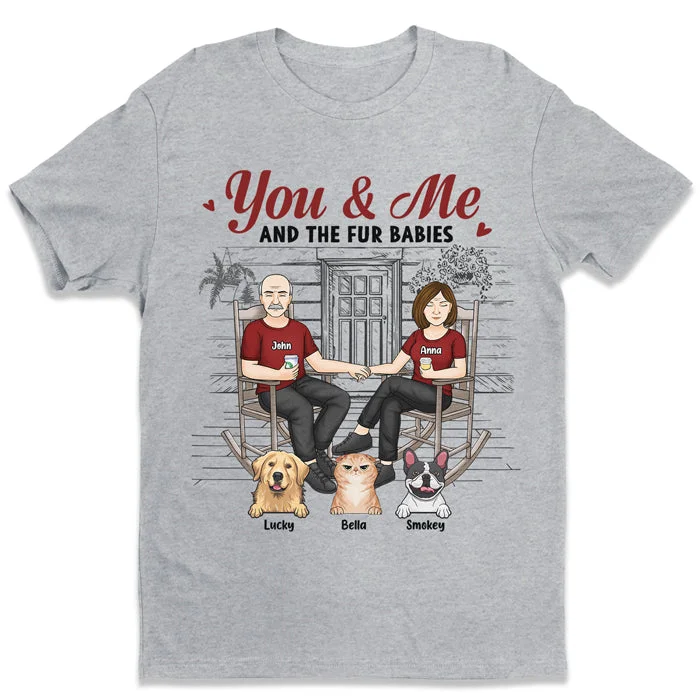 Just You, Me & These Fur Babies In Our Home, That's Pawfect - Couple Personalized Custom Unisex T-shirt, Hoodie, Sweatshirt - Gift For Couples, Pet Owners, Pet Lovers