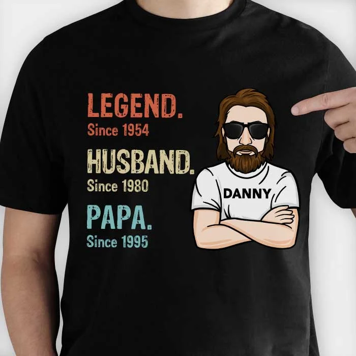 Legend Husband Daddy - Gift For Dads - Personalized Unisex T-Shirt