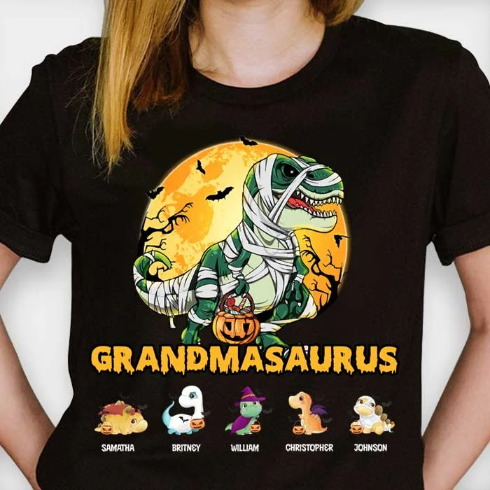 Happy Halloween - Let's Have Fun With The Dinosaurs On Halloween Night - Personalized Unisex T-Shirt