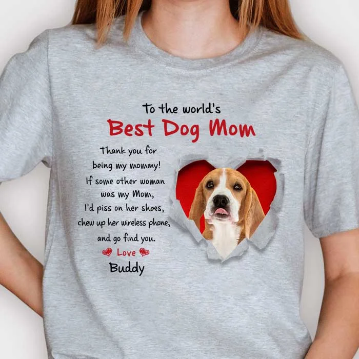 To The World's Best Dog Parents - Upload Image, Gift For Dog Lovers - Personalized Unisex T-shirt, Hoodie