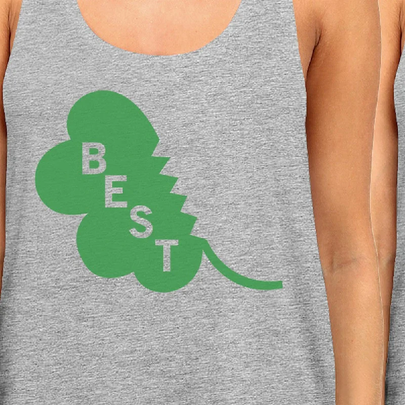 Best Friend Clover Funny BFF Matching Tank Tops For St Patricks Day