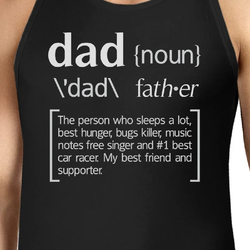 Dad Noun Mens Black Sleeveless Tee Funny Birthday Gifts For Dad