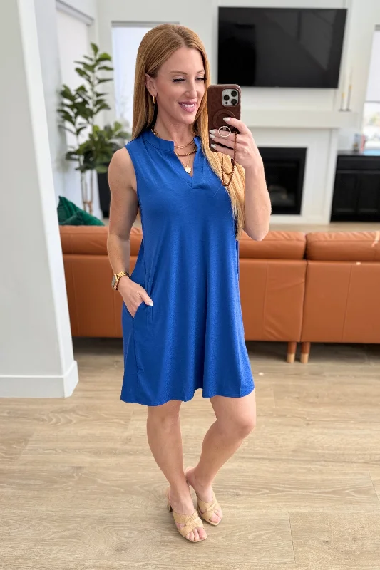 Lizzy Tank Dress in Royal Blue