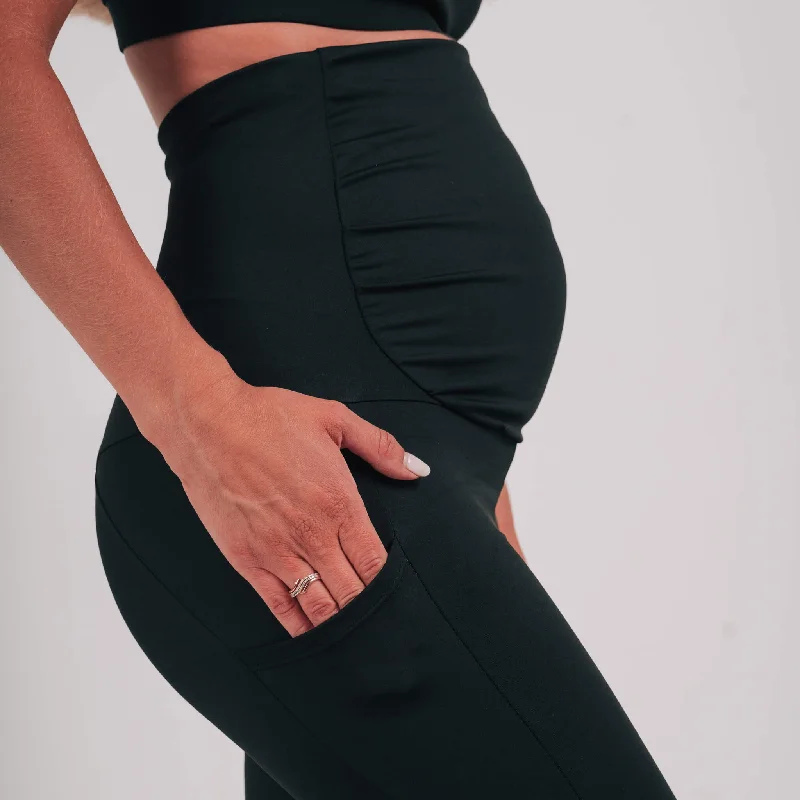 Black Maternity Pocket Shorts