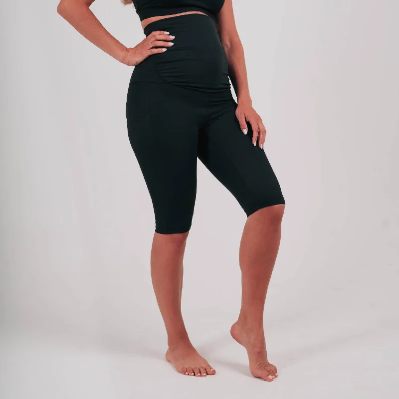 Black Maternity Pocket Shorts