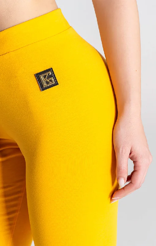 Yellow Outline Cycling Shorts