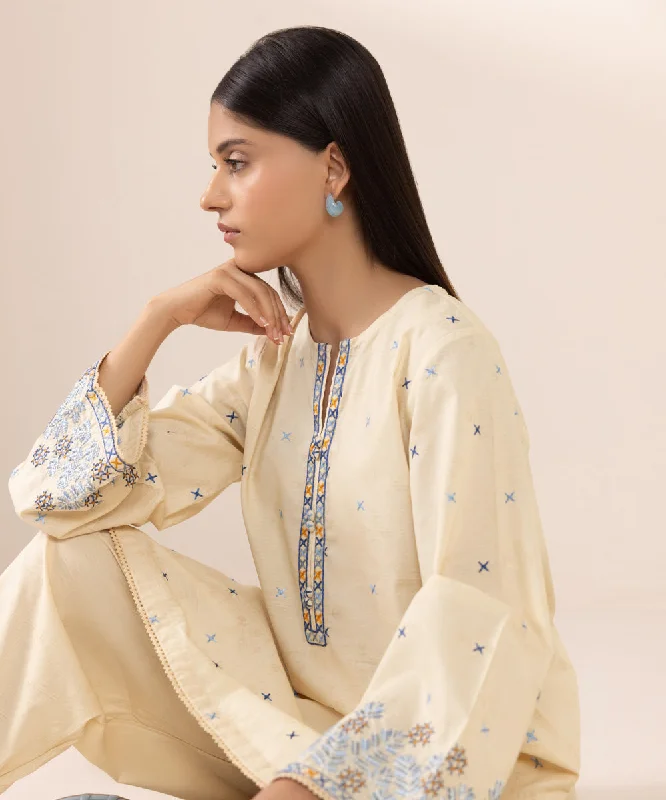 Embroidered Cotton Jacquard Shirt