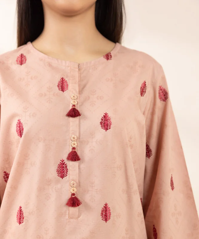 Embroidered Cotton Jacquard Shirt