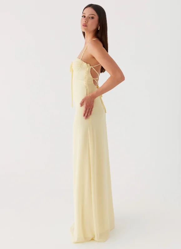 Aveline Bustier Maxi Dress - Yellow