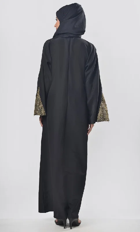 Beautiful Lace And Chain  Intricate Detailing Abaya