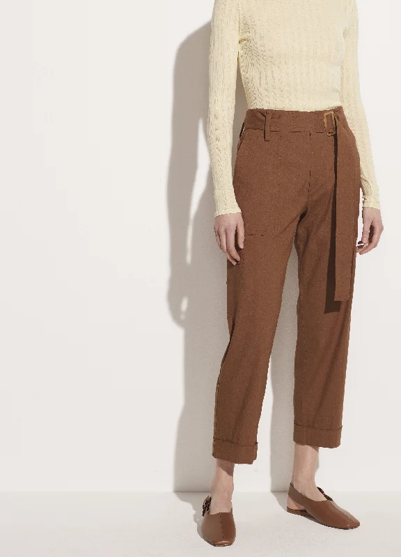 Belted Linen Pant (Pecan)