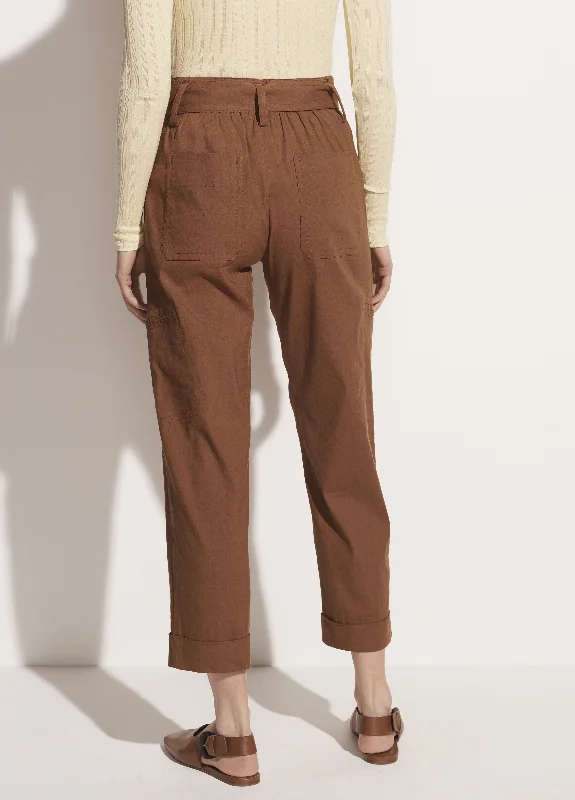 Belted Linen Pant (Pecan)