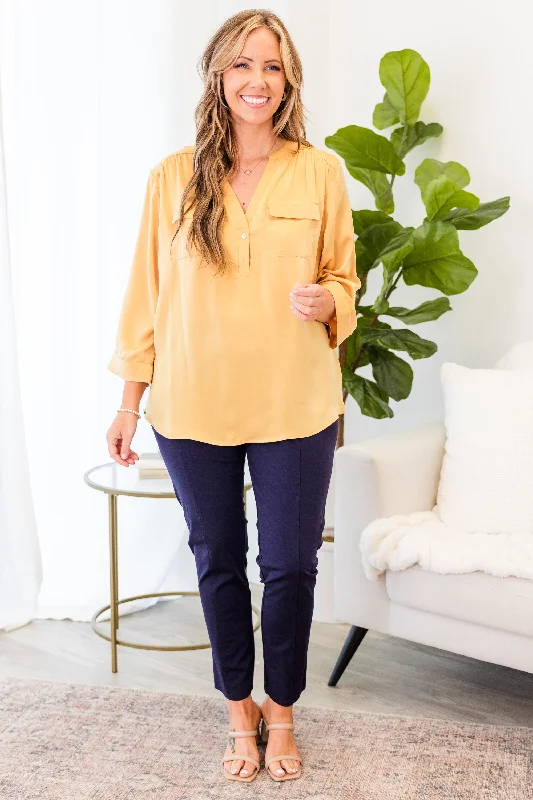 Cute And Charming Top, Yellow