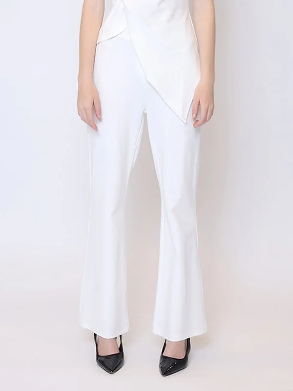 Elastic Waist Wide Leg Stretch Pants