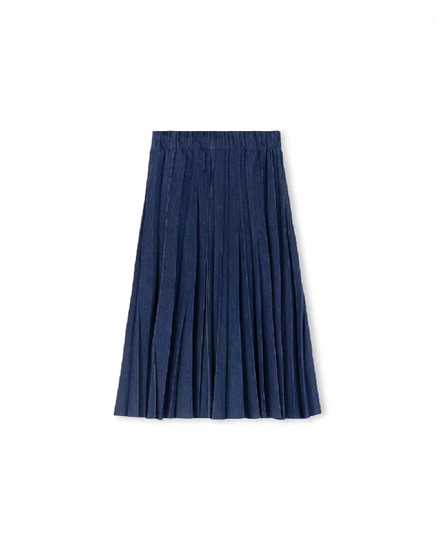 Fillmore Denim Pleat Skirt