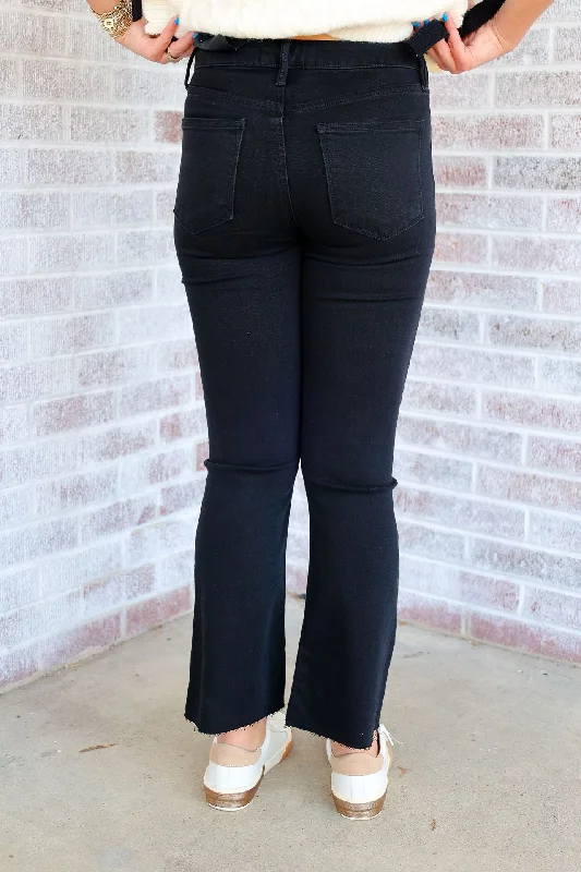 Just Black Denim - HR Tonal Crop