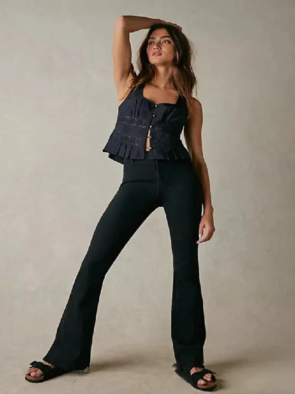 Free People Level Up Slit Bootcut