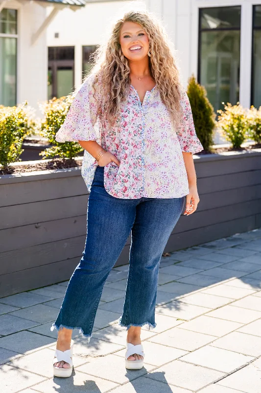 Love In Spring Top, Blue