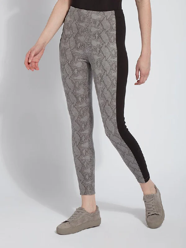 Foil Suede Laura Legging, Nickel Snake