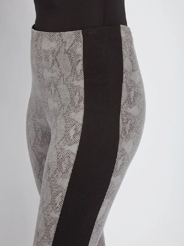 Foil Suede Laura Legging, Nickel Snake