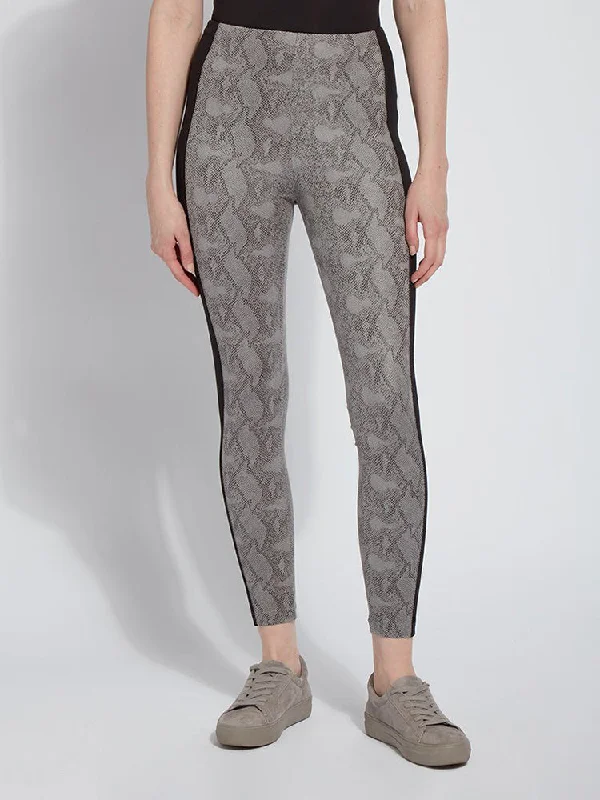 Foil Suede Laura Legging, Nickel Snake