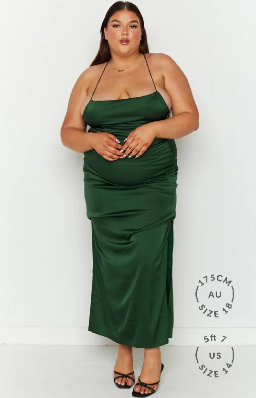 Manhattan Slip Formal Dress Emerald