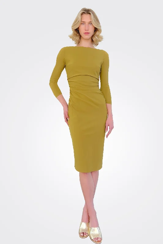 Miora Dress - Bright Olive