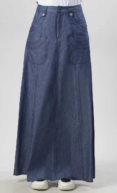 Modest Denim Everyday Wear Skirt