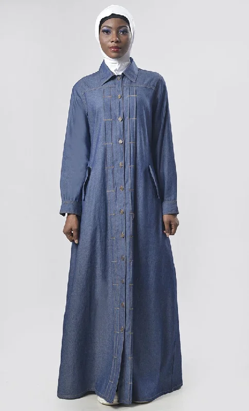 Modest Denim Jacket Style Jilbab