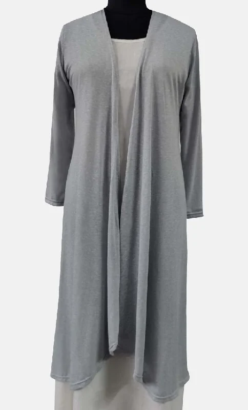 Grey Modest Solid Shrug