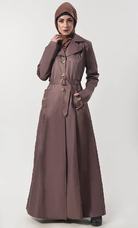 Modest Warm Full Length Jacket With Pockets