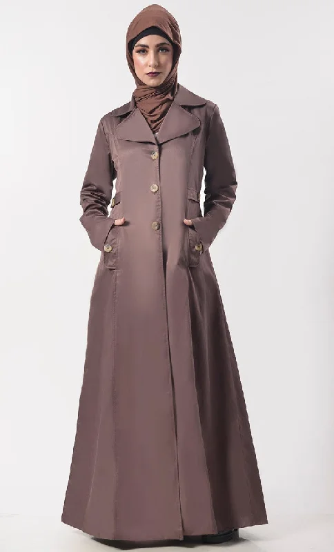 Modest Warm Full Length Jacket With Pockets