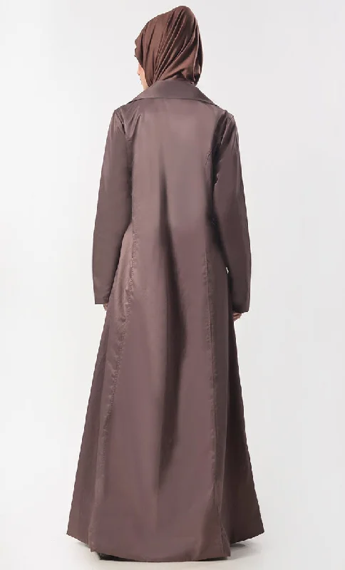 Modest Warm Full Length Jacket With Pockets