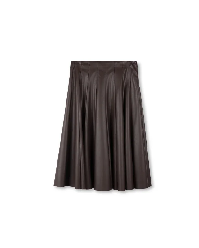 Multi Paneled Leather Skirt