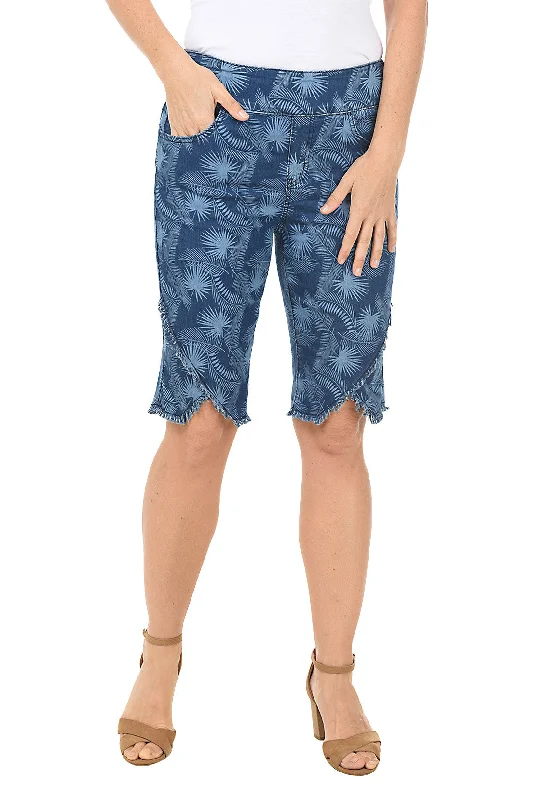 Palmetto Pull-On Denim Bermuda Short