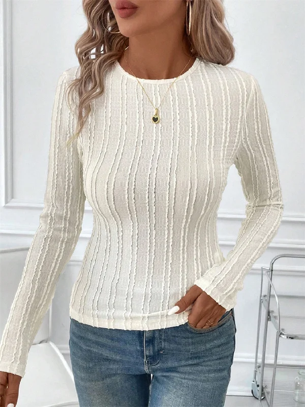 Round Neck Long Sleeve Top