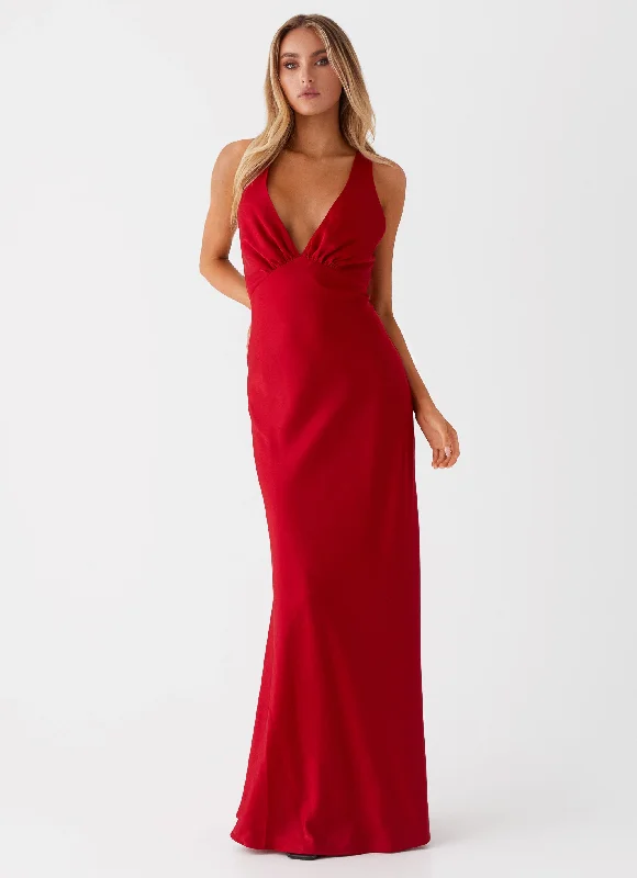 Slyvia Maxi Dress - Red